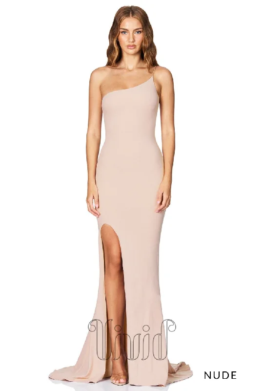 Women's Transitional Apparel Jasmine One Shoulder Gown