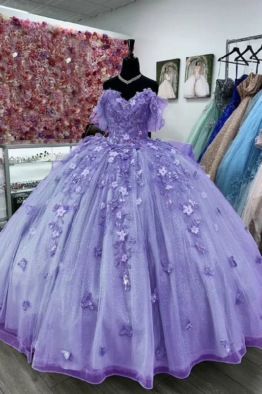 Trendy Women's Fashion Women's Lavender Purple Ball Gown 15 Dress     S5089