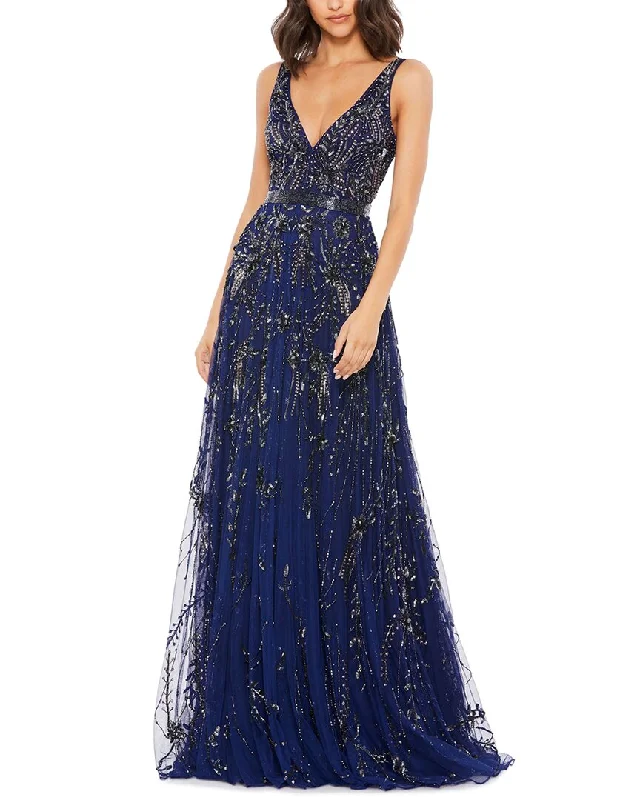 Women's Professional Apparel Mac Duggal V-Neck Long Gown