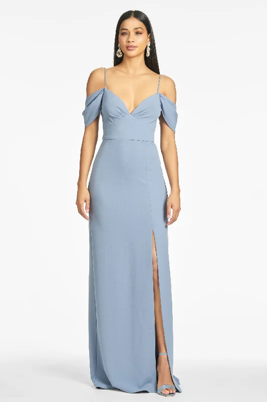 Women's Elegant Evening Outfit BRITTANY GOWN - SLATE BLUE