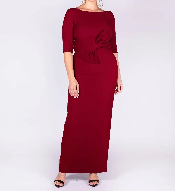 Casual Apparel For Women Women's Jackie Gown Ii In Burgundy