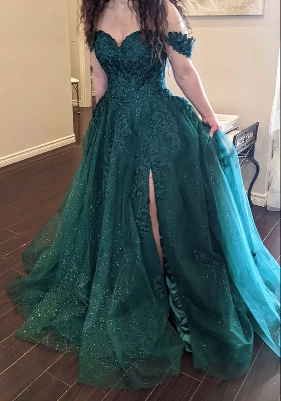 Women's Seasonal Fashion Trends Emerald Green Prom Dress  Formal Gown      S3781