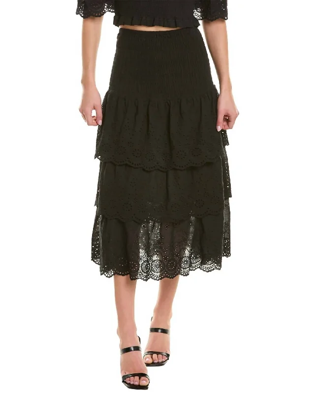 Winter Wardrobe Clearance Dani Midi Skirt In Black