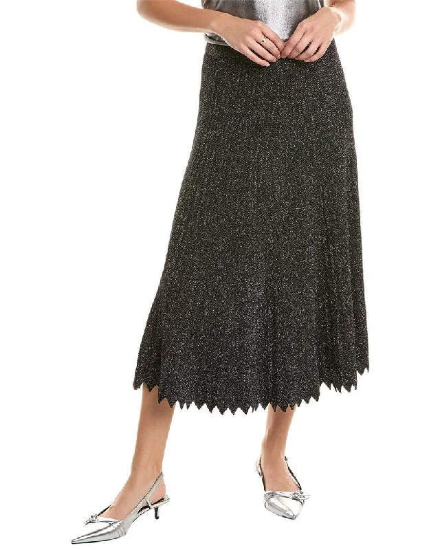 Women's Occasion Wear Clothes Elie Tahari Lurex Midi Skirt