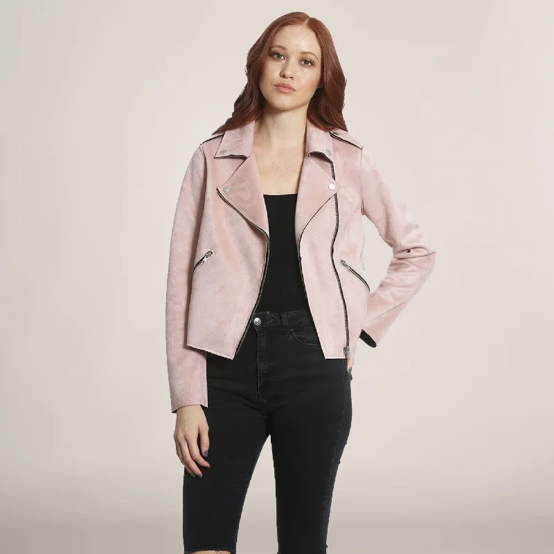 Women's Party Clothes Women's Faux Suede Moto Jacket