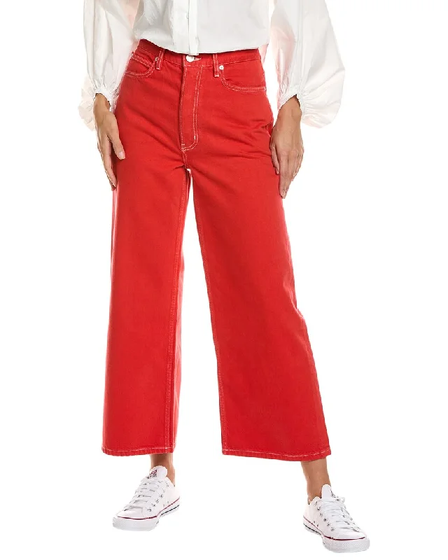 Stylish Outerwear Clothing For Women FRAME Denim Lunar New Year 1978 Goji Berry Crop Wide Leg Jean