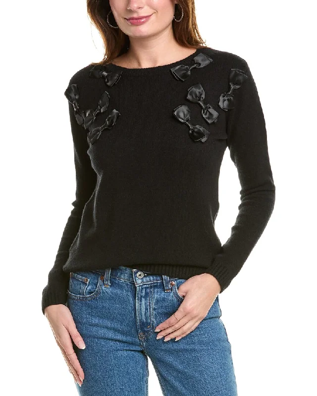 Women's Trendy Apparel Gracia Bow Appliques Sweater