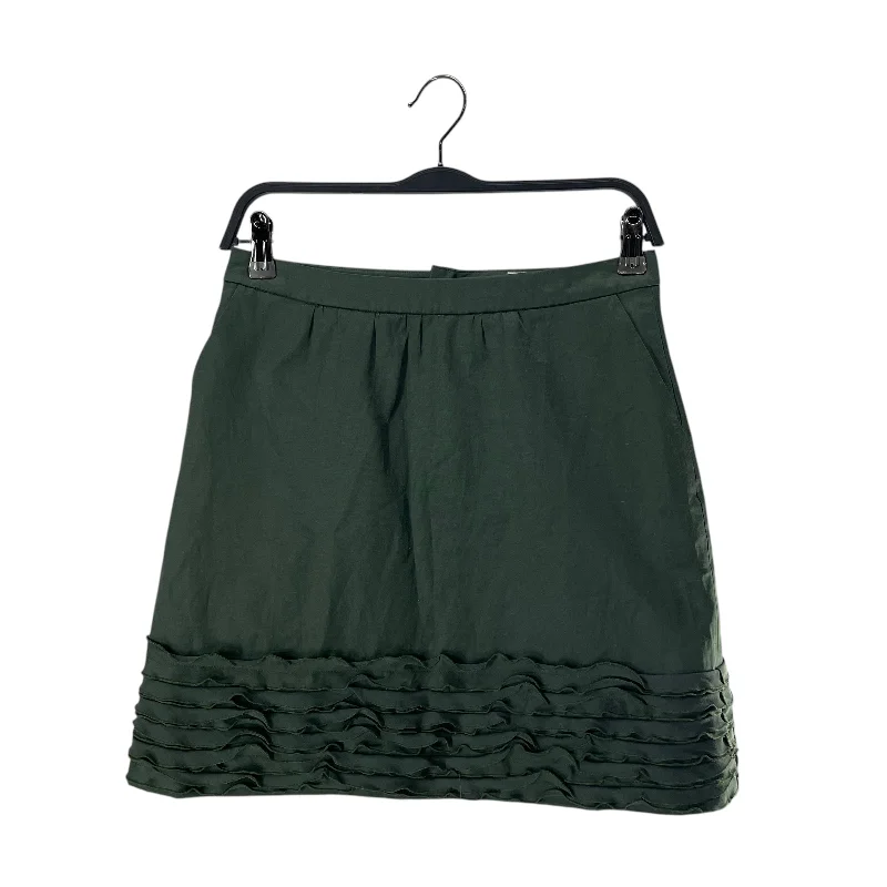 Online Boutiques LANVIN en Bleu/Skirt/40/Polyester/GRN/GREEN ZIPPER ON BACK