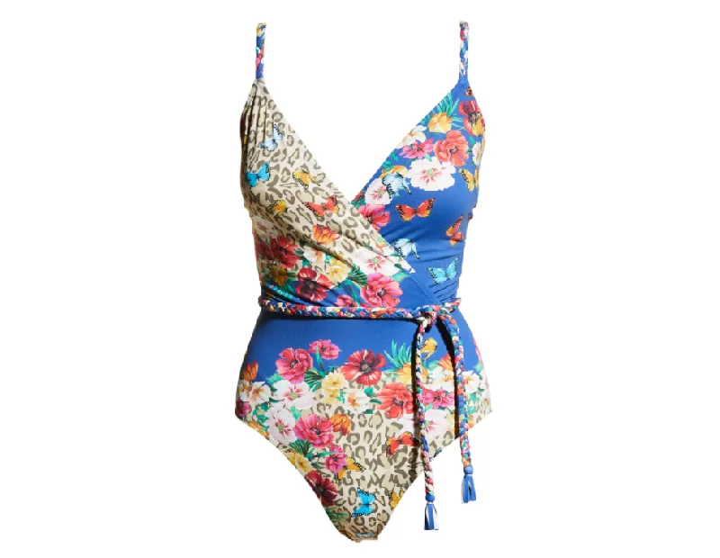 Women's Casual Wear Clothing Johnny Was Women's Braided Wrap One Piece Multi Color Swimsuit