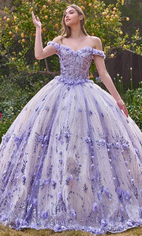 Women Online Clothing Boutiques Cinderella Divine 15704 - Sweetheart Ballgown with Floral Detailing