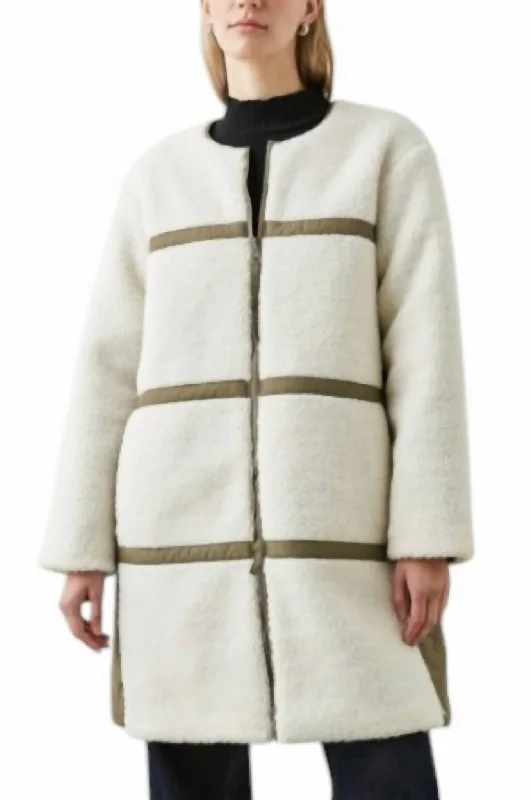 Stylish Women's Garments For Holidays Granger Jacket In Ivory Olive Mix