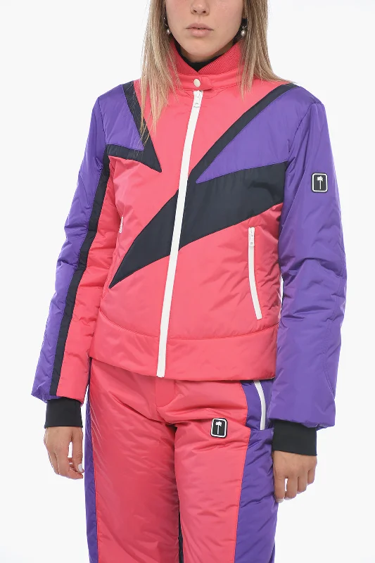 Fashionable Women's Clothes Palm Angels Color Block Designed THUNDERBOLT Ski Jacket