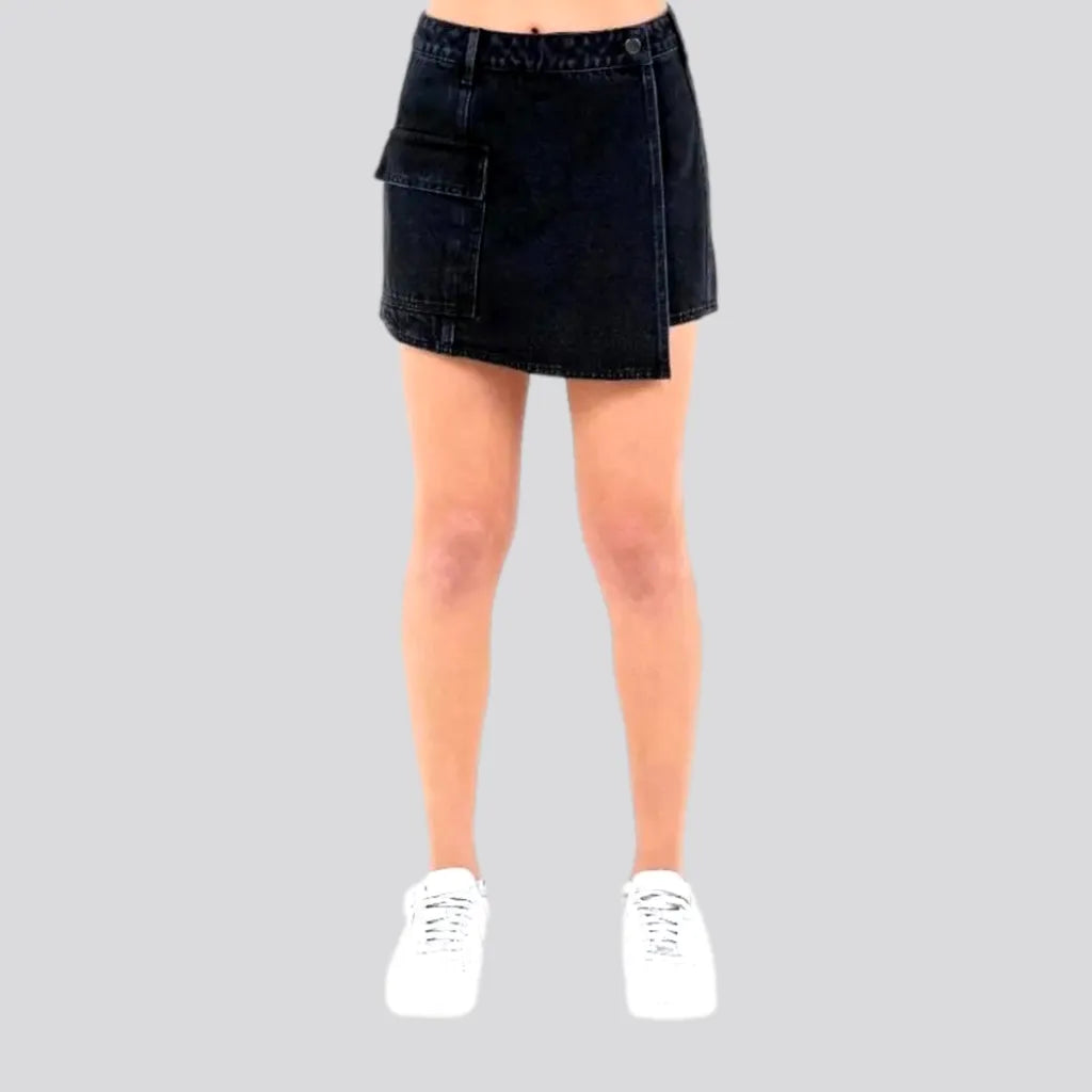 Woman Clothing Casual chic denim jeans skort