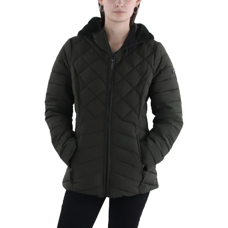 Stylish Women's Outerwear Apparel Womens Quilted Hooded Puffer Jacket