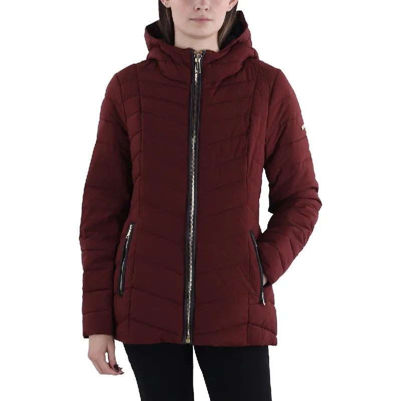 Women's High-Fashion Apparel Womens Quilted Hooded Puffer Jacket