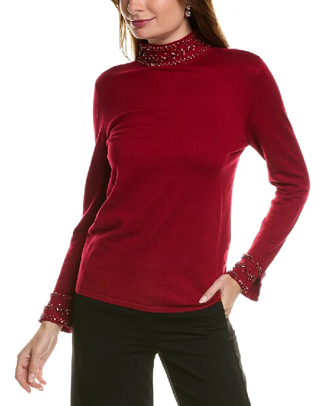 Fashion Women's Clothing Anne Klein Mock Neck Sweater