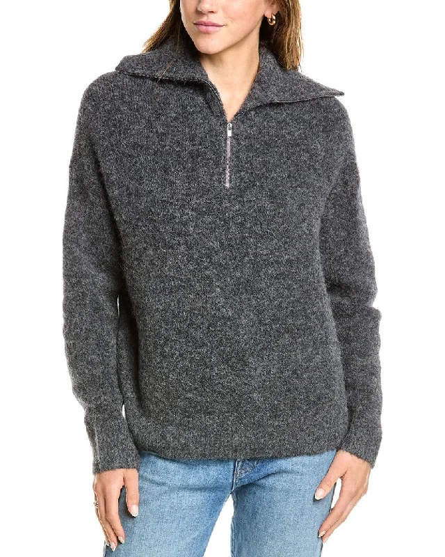 Women's Evening Clothing Vince 1/4-Zip Alpaca-Blend Sweater