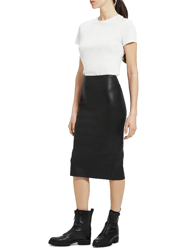 Women's Clothing Sale Online Womens Faux Leather Midi Pencil Skirt