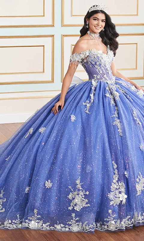 Clothes For Sale Princesa by Ariana Vara PR30178 - Floral Embellished Off-Shoulder Ball Gown