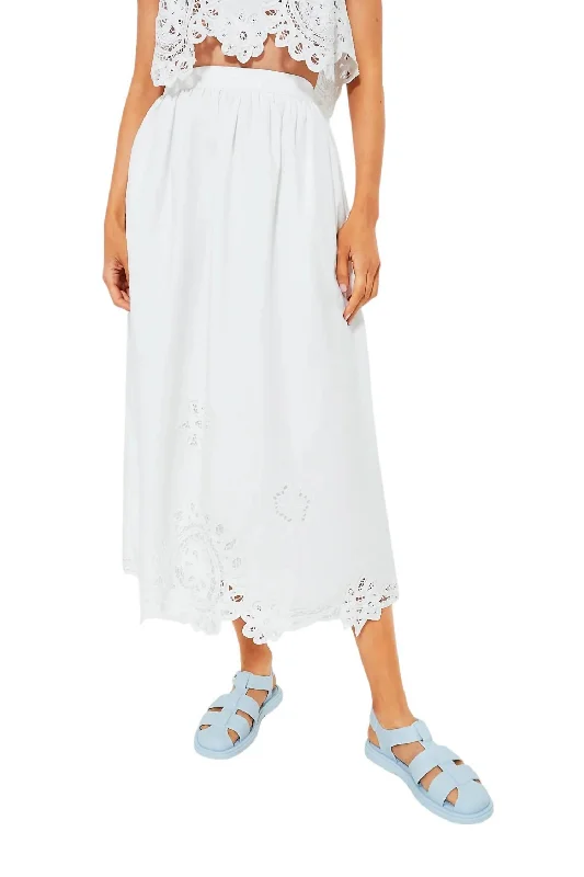 Women's Comfortable Clothes For Weekends Corrine Skirt In White