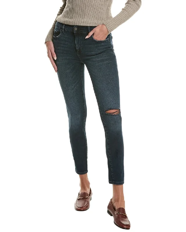 Casual Style for Busy Women DL1961 Florence Skinny Dark Creek Busted Mid-Rise Instasculpt Ankle Cut Jean