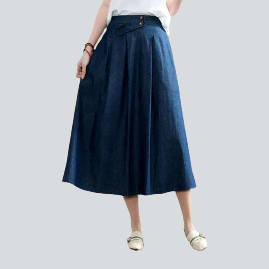 Trendy Outfits For Girls High-waist classic jeans skirt
 for ladies