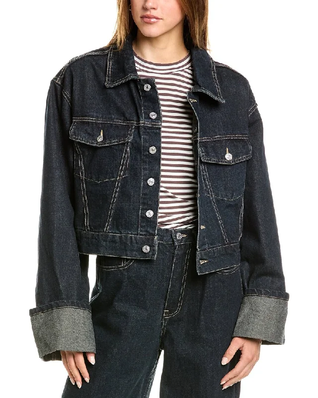 Fashion-forward Women's Clothing REVERIEE Denim Jacket