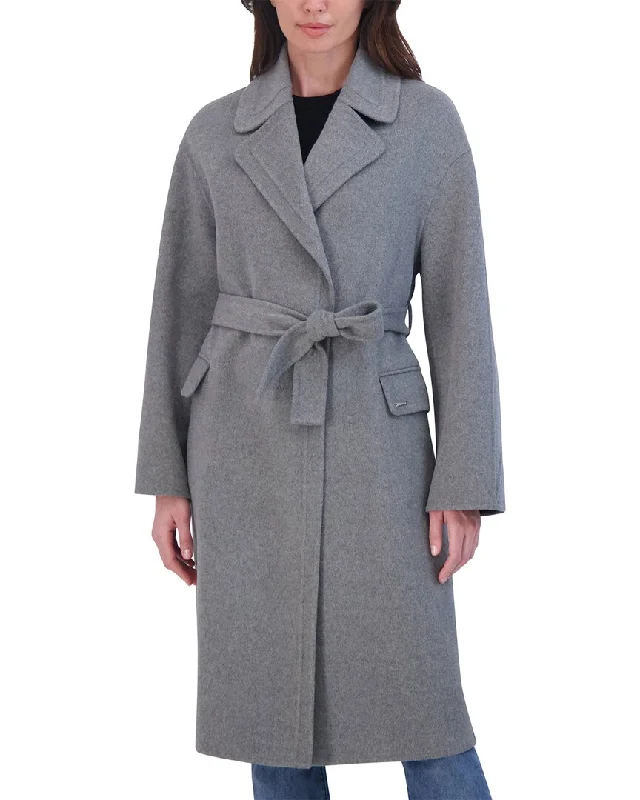 Women's Contemporary Apparel Tahari Wool-Blend Wrap Coat