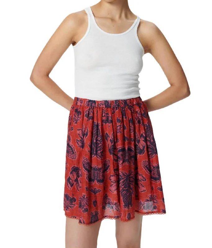 Casual Attire For Women Willow Skirt In Crafty Flower Red