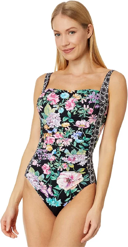 Elegant Clothing For Women Johnny Was Women Floral Ruched One-Piece Swimsuit Multi