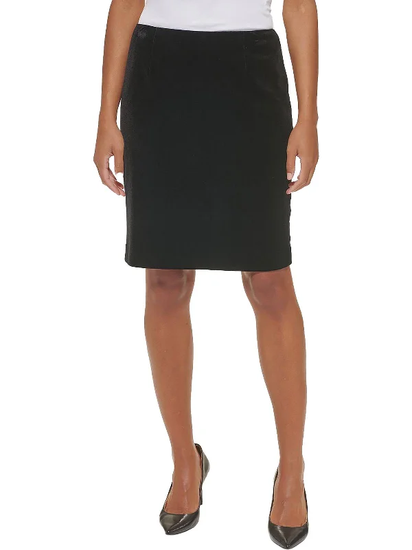 Women's Clothing Online Womens Velvet Above Knee Pencil Skirt