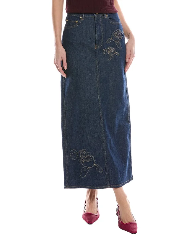 Casual Chic Women's Clothes GANNI Denim Maxi Skirt