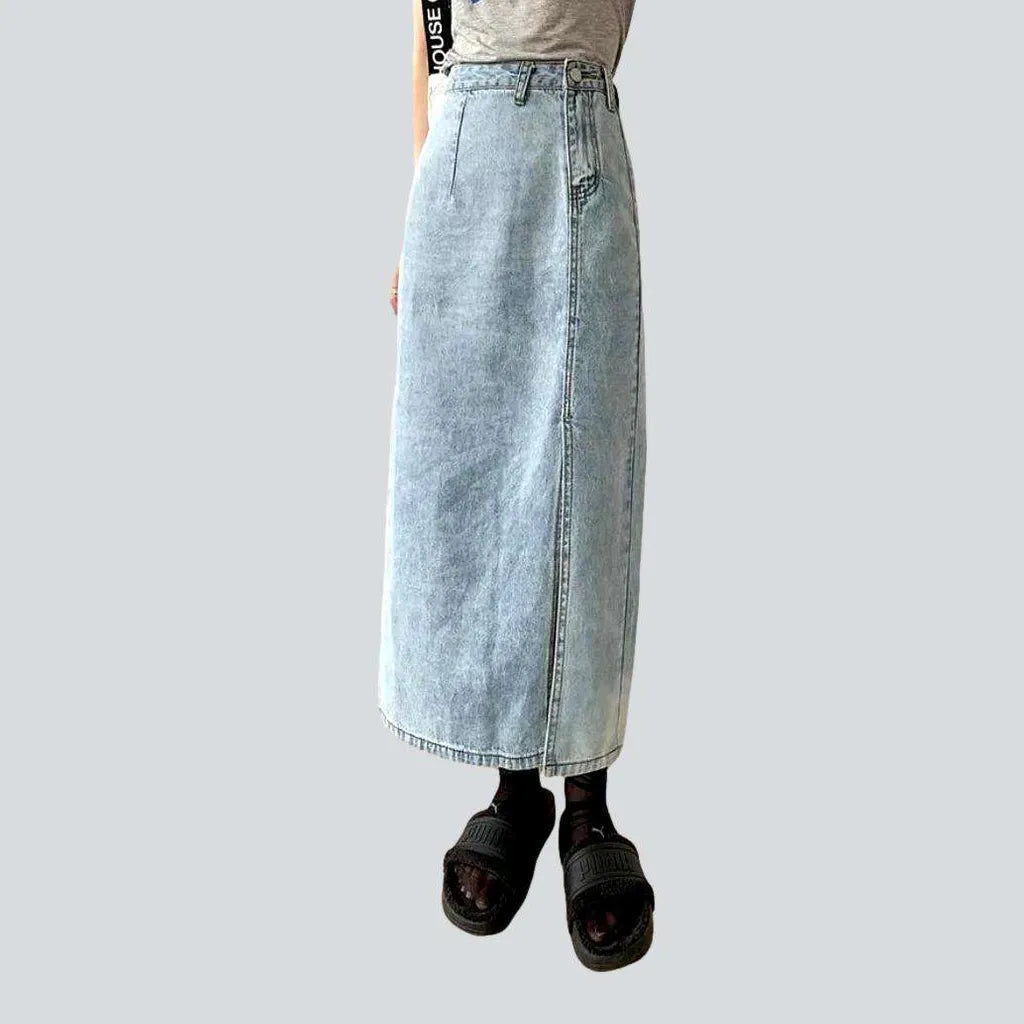 Women's Holiday Clothes Side split women's denim skirt