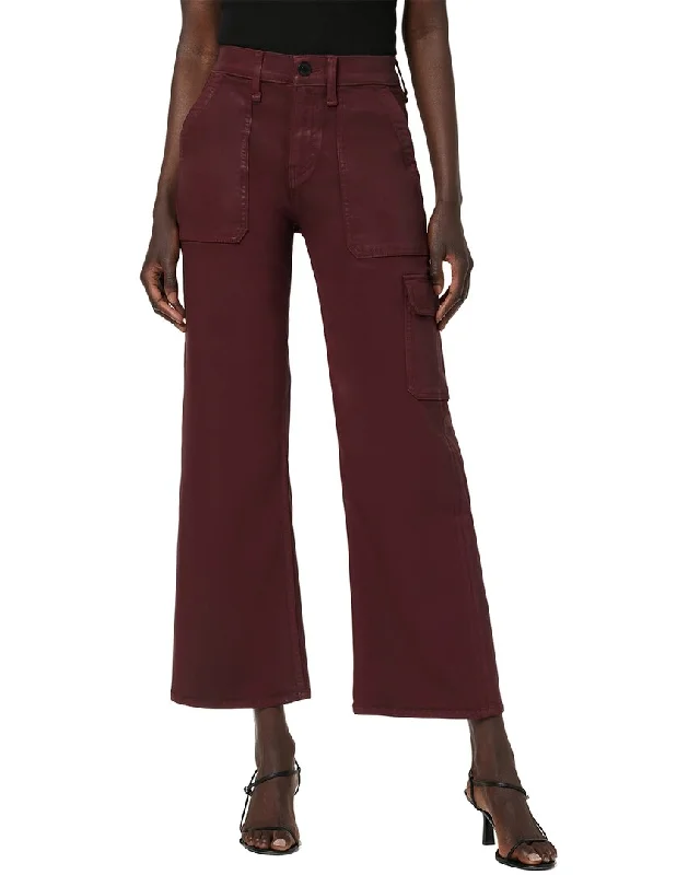 Clothes For Woman HUDSON Jeans Rosie Coated Bordeaux Wide Leg Jean