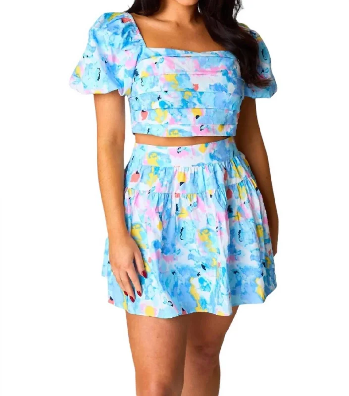 Women's Transitional Clothes Cutie Pastel Dream Set In Blue