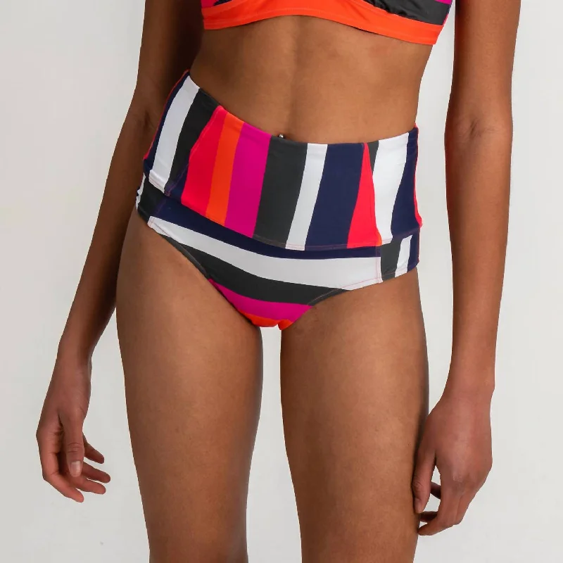 Women's Everyday Clothes Nokoni Reversible Bikini Bottom In Prism Stripe