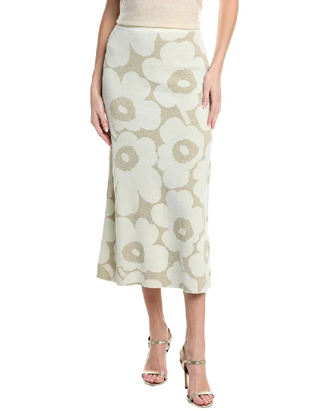 Women's Contemporary Clothing Marimekko Kvaternio Linen-Blend Skirt