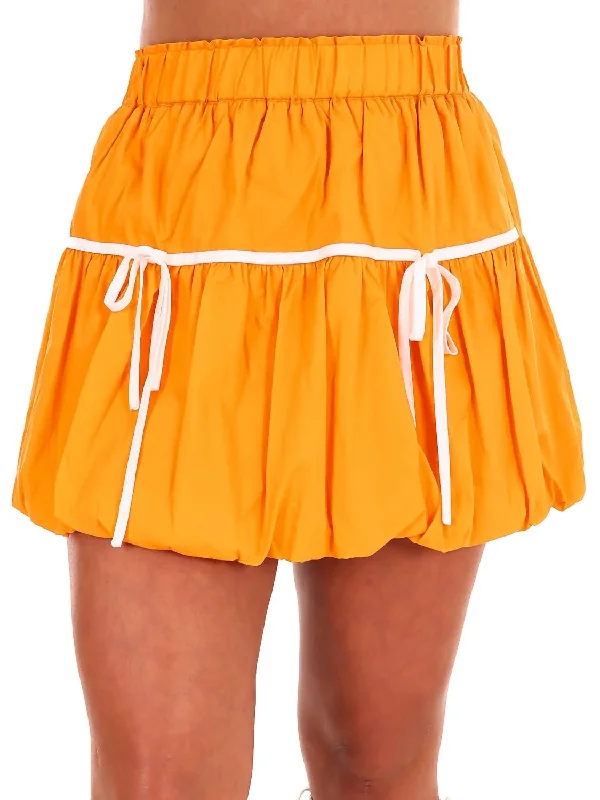 Women's Sporty Clothes Smoky Mountain Tie Mini Skirt In Tangerine