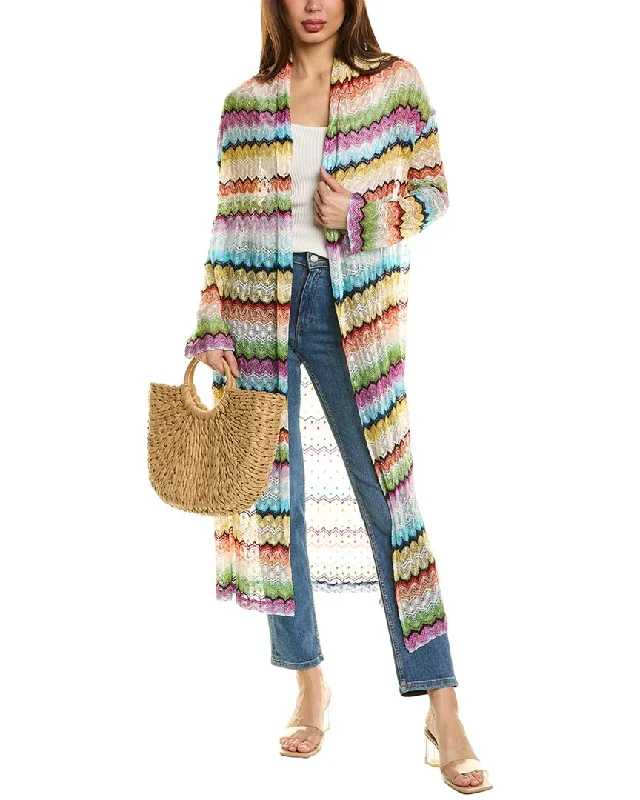 Women's Plus-Size Clothes M Missoni Long Cardigan