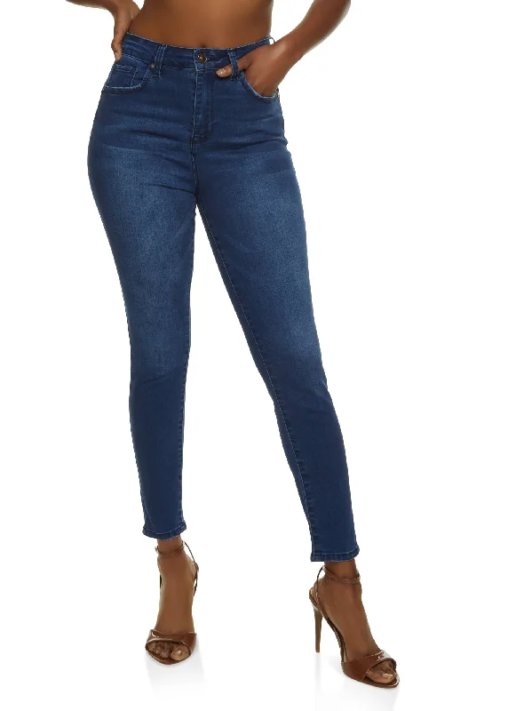 Women's Evening Clothing WAX Solid High Waisted Skinny Jeans