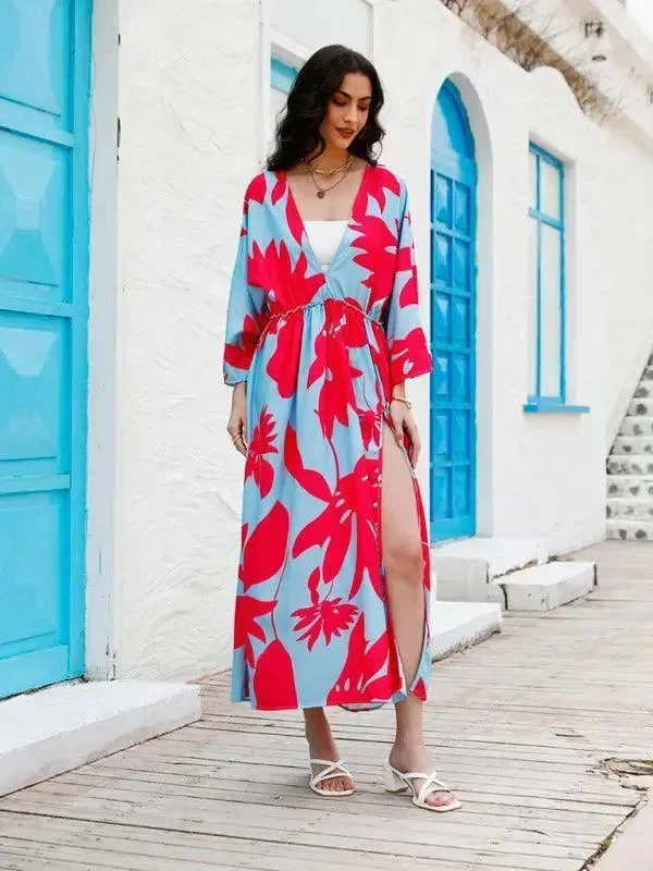 Casual Apparel For Women Womens Floral Chiffon Midi Dress