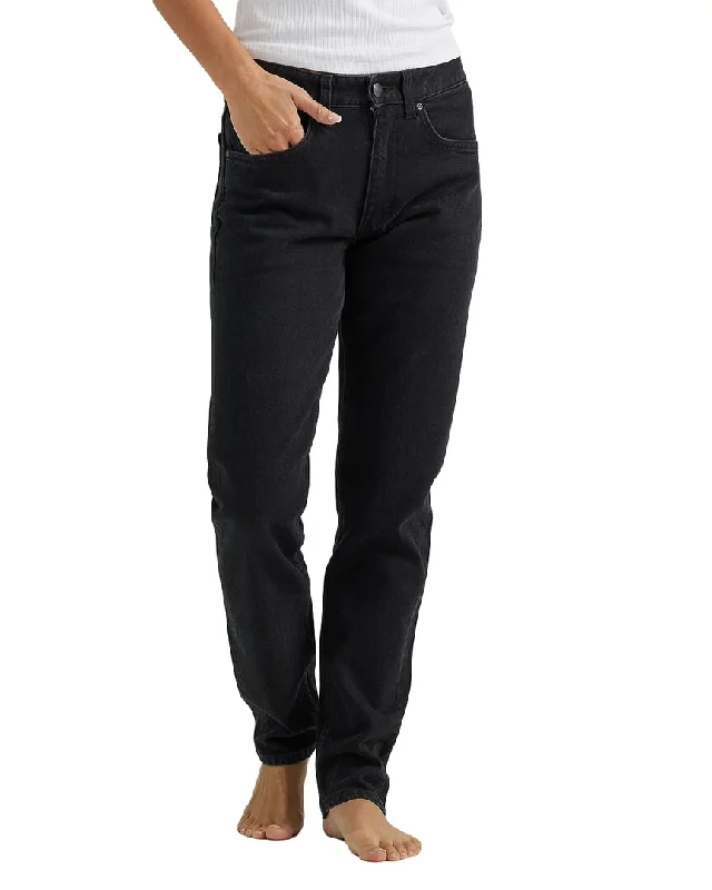 Affordable Women's Clothing Lee Rider Ebony Shade Slim Straight Jean