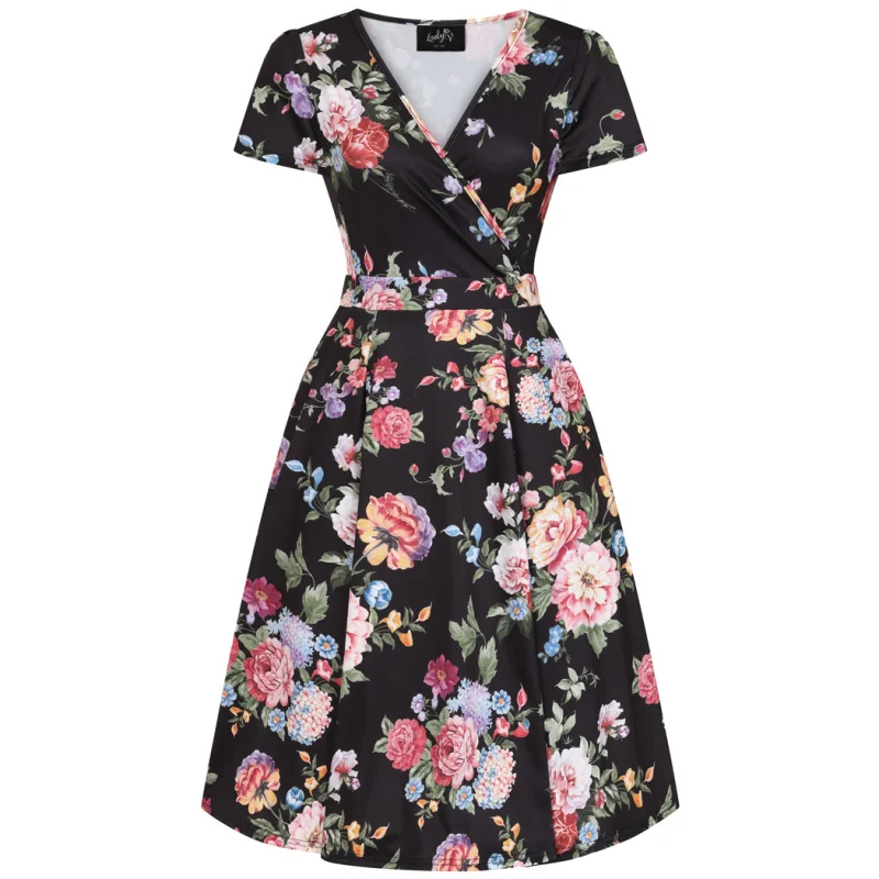 Women's Comfortable Lounge Outfit Lyra Dress - Vintage Blooms