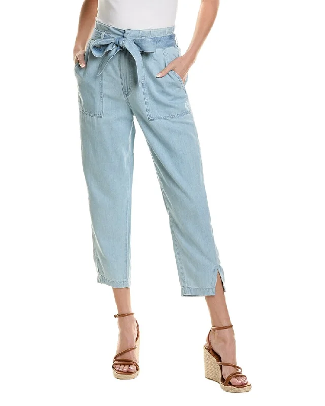 Sustainable Women's Clothes AG Jeans High-Rise Barrel Silk-Blend Paperbag Pant