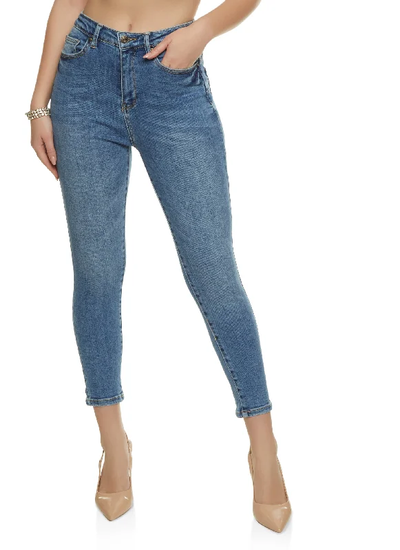 Women's Office Clothing WAX Whiskered Cropped Skinny Jeans