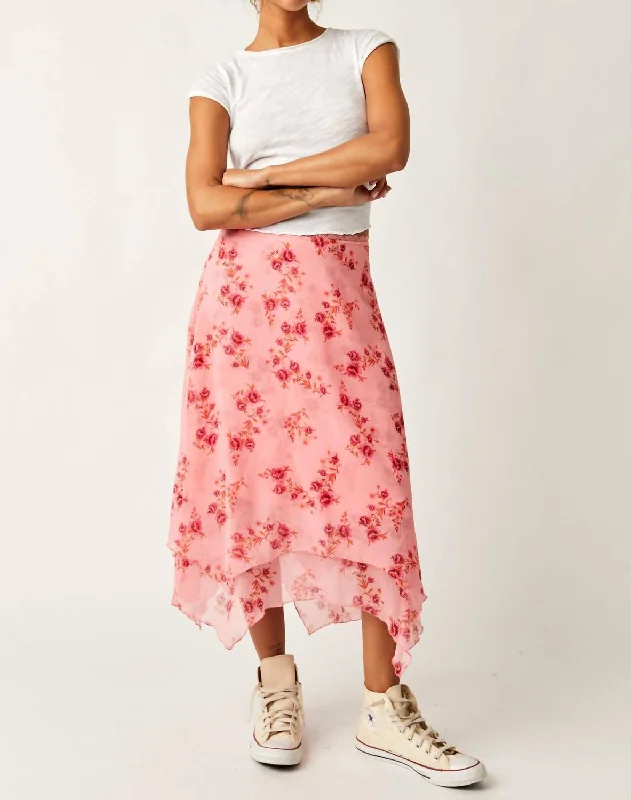 Women's Transitional Apparel Garden Party Skirt In Pink