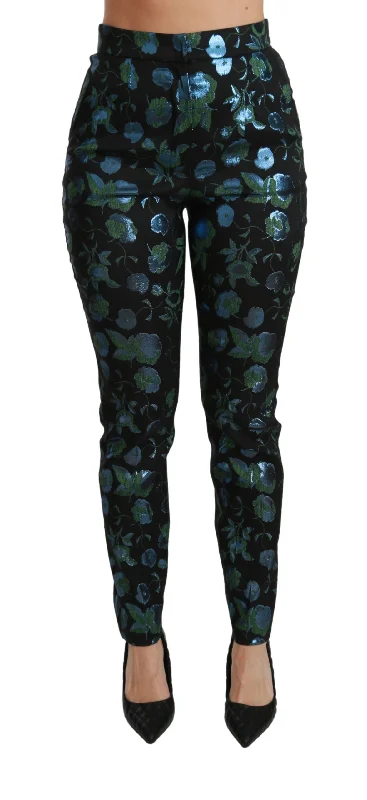 Women's Online Clothing Boutique Dolce & Gabbana Floral High Waist Skinny Women's Trousers