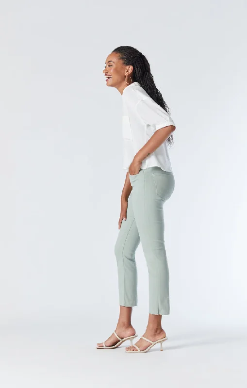 Sustainable Fashion Clothing For Women VIOLA STRAIGHT LEG JEANS IN ICEBERG GREEN LA VINTAGE