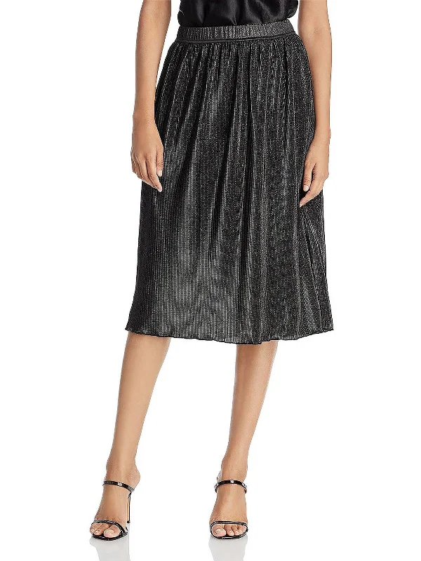 Clothing Store Womens Foiled Pull On A-Line Skirt