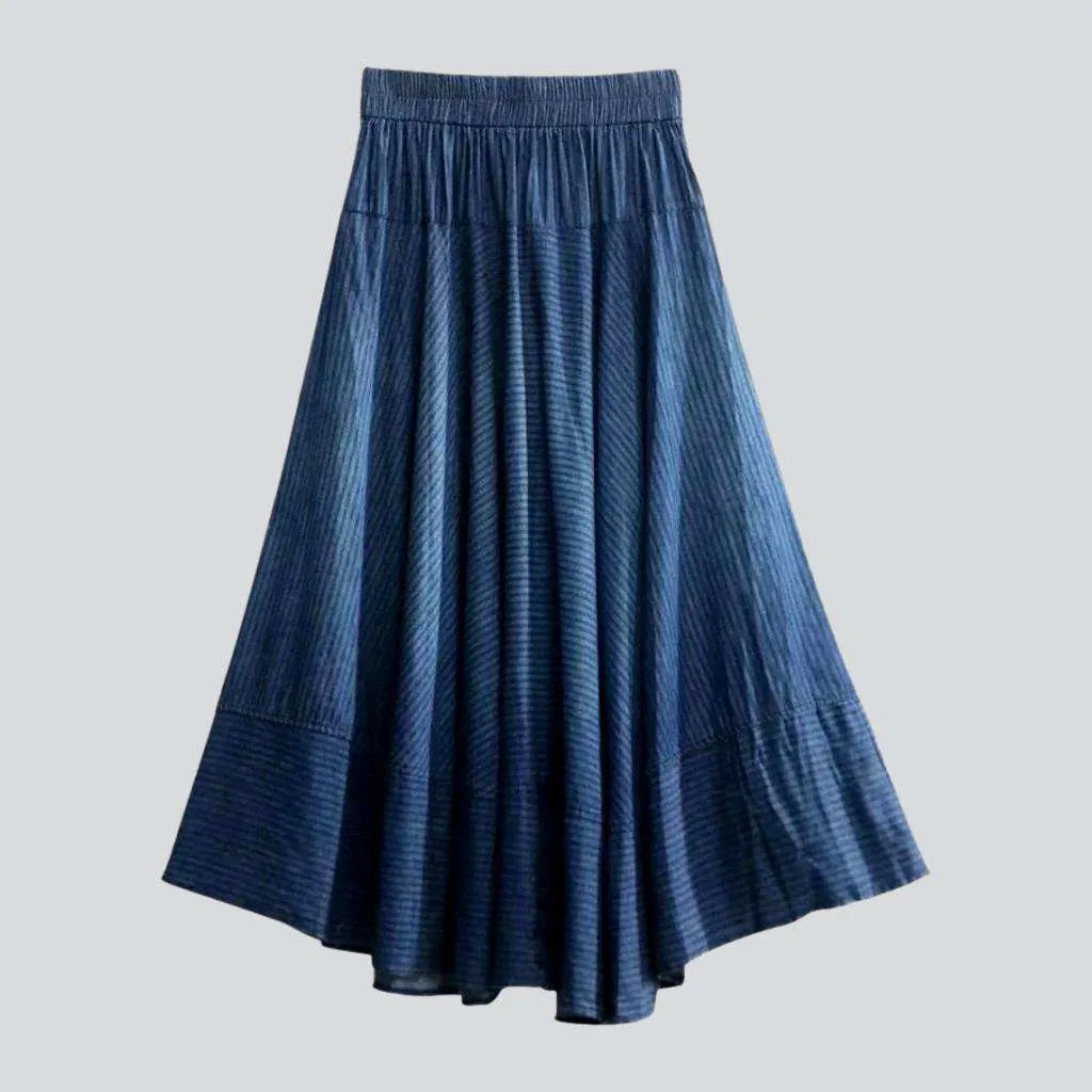 Women's Casual Wear Clothes Ornament print jean skirt